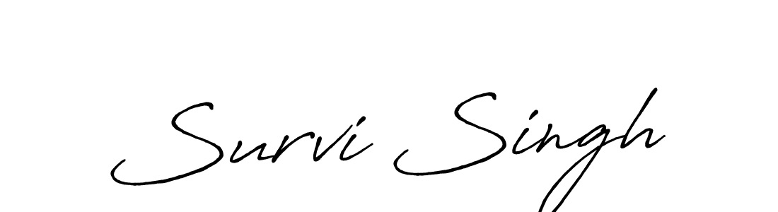 How to make Survi Singh signature? Antro_Vectra_Bolder is a professional autograph style. Create handwritten signature for Survi Singh name. Survi Singh signature style 7 images and pictures png