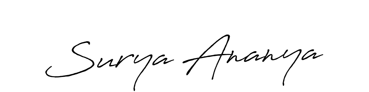 It looks lik you need a new signature style for name Surya Ananya. Design unique handwritten (Antro_Vectra_Bolder) signature with our free signature maker in just a few clicks. Surya Ananya signature style 7 images and pictures png