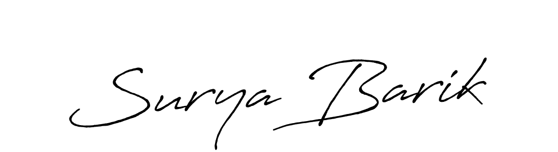 Design your own signature with our free online signature maker. With this signature software, you can create a handwritten (Antro_Vectra_Bolder) signature for name Surya Barik. Surya Barik signature style 7 images and pictures png