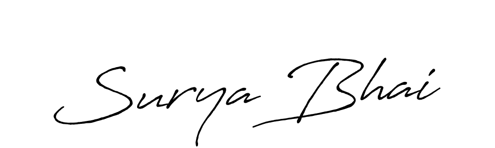It looks lik you need a new signature style for name Surya Bhai. Design unique handwritten (Antro_Vectra_Bolder) signature with our free signature maker in just a few clicks. Surya Bhai signature style 7 images and pictures png