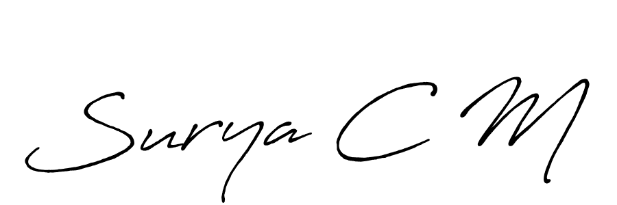 You can use this online signature creator to create a handwritten signature for the name Surya C M. This is the best online autograph maker. Surya C M signature style 7 images and pictures png