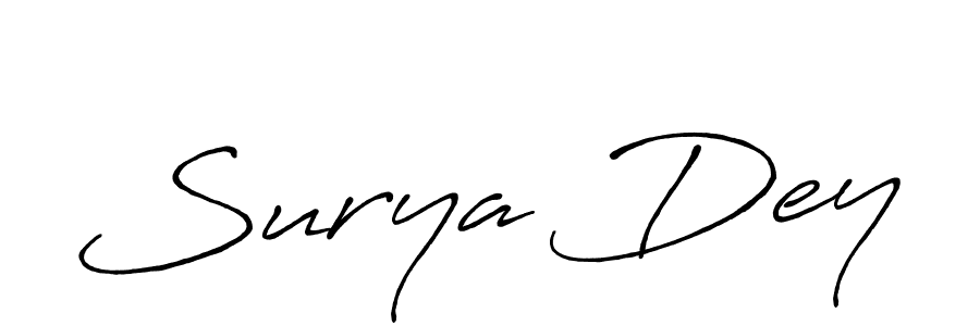 Create a beautiful signature design for name Surya Dey. With this signature (Antro_Vectra_Bolder) fonts, you can make a handwritten signature for free. Surya Dey signature style 7 images and pictures png