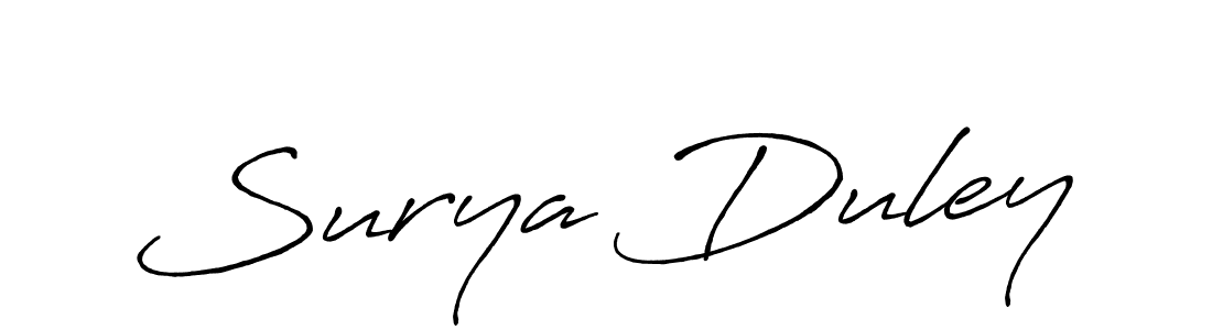 if you are searching for the best signature style for your name Surya Duley. so please give up your signature search. here we have designed multiple signature styles  using Antro_Vectra_Bolder. Surya Duley signature style 7 images and pictures png