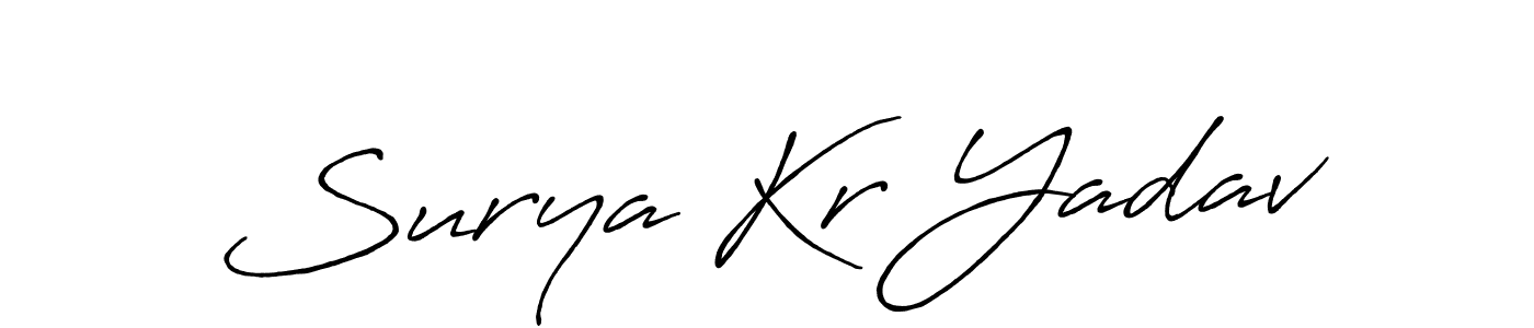 It looks lik you need a new signature style for name Surya Kr Yadav. Design unique handwritten (Antro_Vectra_Bolder) signature with our free signature maker in just a few clicks. Surya Kr Yadav signature style 7 images and pictures png
