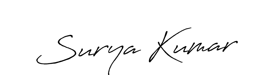 Create a beautiful signature design for name Surya Kumar. With this signature (Antro_Vectra_Bolder) fonts, you can make a handwritten signature for free. Surya Kumar signature style 7 images and pictures png