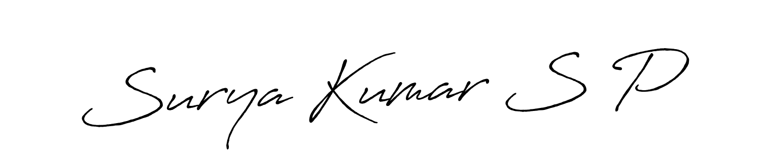 This is the best signature style for the Surya Kumar S P name. Also you like these signature font (Antro_Vectra_Bolder). Mix name signature. Surya Kumar S P signature style 7 images and pictures png