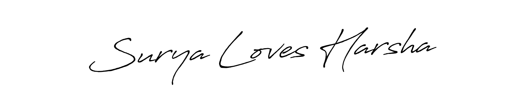 How to make Surya Loves Harsha signature? Antro_Vectra_Bolder is a professional autograph style. Create handwritten signature for Surya Loves Harsha name. Surya Loves Harsha signature style 7 images and pictures png