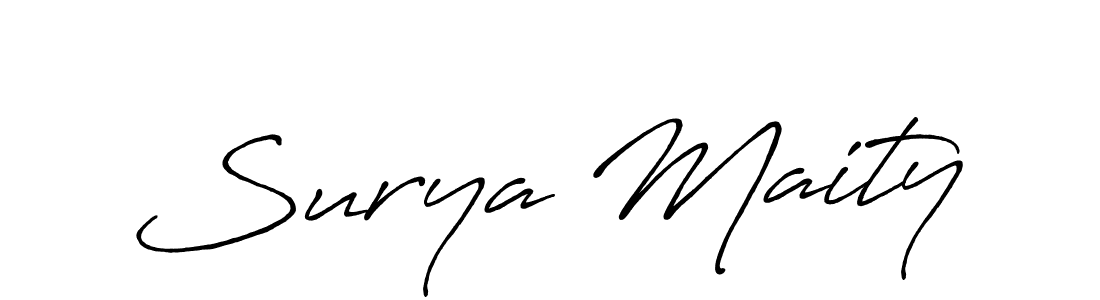 How to make Surya Maity signature? Antro_Vectra_Bolder is a professional autograph style. Create handwritten signature for Surya Maity name. Surya Maity signature style 7 images and pictures png