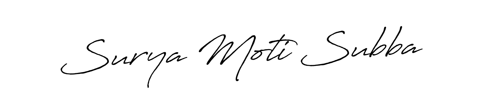 Use a signature maker to create a handwritten signature online. With this signature software, you can design (Antro_Vectra_Bolder) your own signature for name Surya Moti Subba. Surya Moti Subba signature style 7 images and pictures png