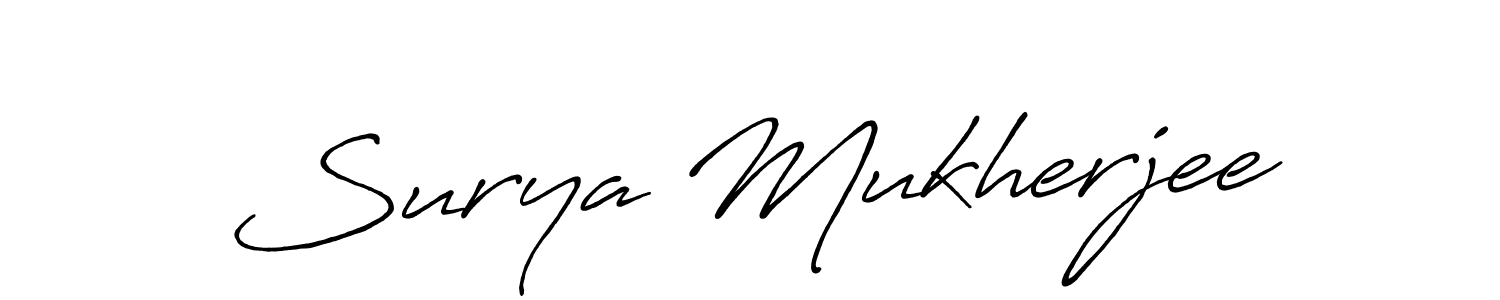 You should practise on your own different ways (Antro_Vectra_Bolder) to write your name (Surya Mukherjee) in signature. don't let someone else do it for you. Surya Mukherjee signature style 7 images and pictures png