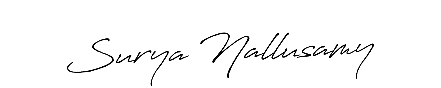 The best way (Antro_Vectra_Bolder) to make a short signature is to pick only two or three words in your name. The name Surya Nallusamy include a total of six letters. For converting this name. Surya Nallusamy signature style 7 images and pictures png