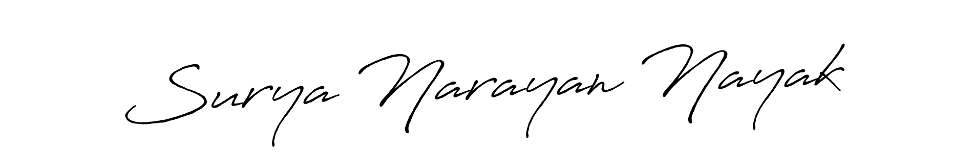 Design your own signature with our free online signature maker. With this signature software, you can create a handwritten (Antro_Vectra_Bolder) signature for name Surya Narayan Nayak. Surya Narayan Nayak signature style 7 images and pictures png