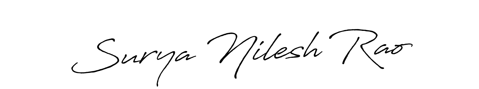 Use a signature maker to create a handwritten signature online. With this signature software, you can design (Antro_Vectra_Bolder) your own signature for name Surya Nilesh Rao. Surya Nilesh Rao signature style 7 images and pictures png