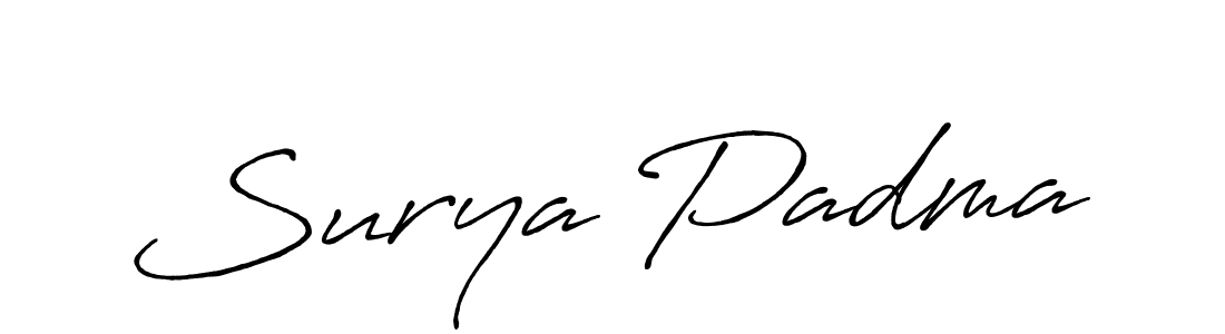 Design your own signature with our free online signature maker. With this signature software, you can create a handwritten (Antro_Vectra_Bolder) signature for name Surya Padma. Surya Padma signature style 7 images and pictures png