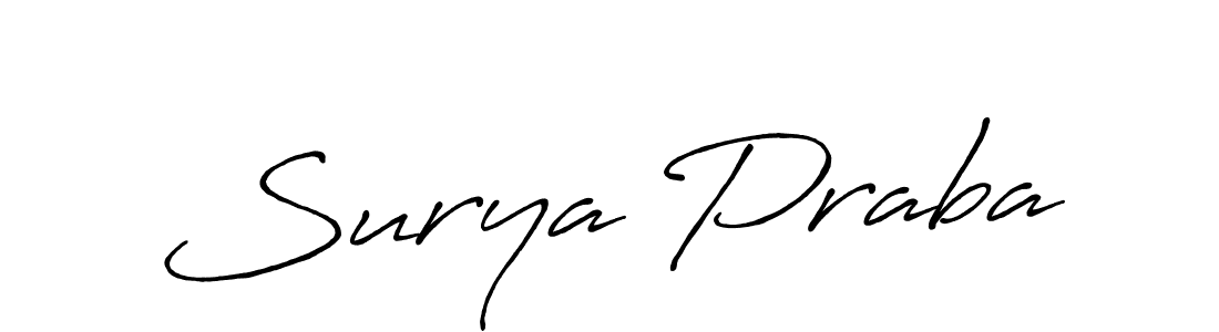 The best way (Antro_Vectra_Bolder) to make a short signature is to pick only two or three words in your name. The name Surya Praba include a total of six letters. For converting this name. Surya Praba signature style 7 images and pictures png