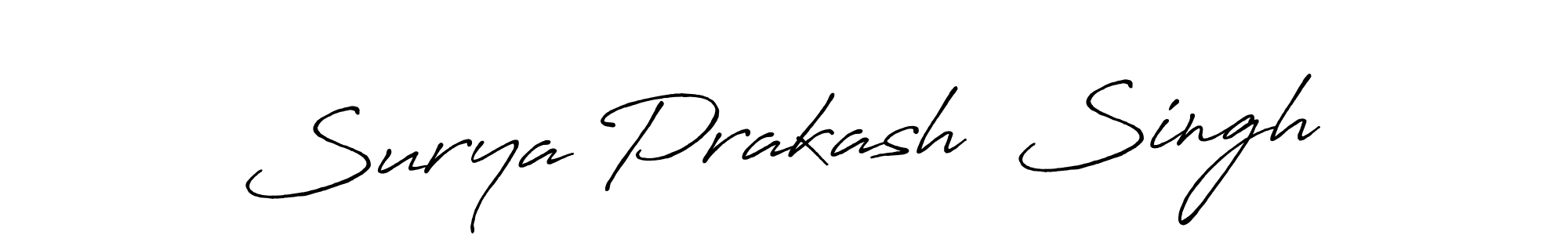 Antro_Vectra_Bolder is a professional signature style that is perfect for those who want to add a touch of class to their signature. It is also a great choice for those who want to make their signature more unique. Get Surya Prakash  Singh name to fancy signature for free. Surya Prakash  Singh signature style 7 images and pictures png
