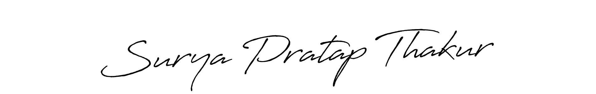 Use a signature maker to create a handwritten signature online. With this signature software, you can design (Antro_Vectra_Bolder) your own signature for name Surya Pratap Thakur. Surya Pratap Thakur signature style 7 images and pictures png