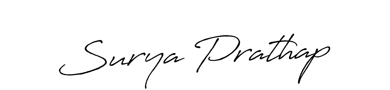 Make a beautiful signature design for name Surya Prathap. With this signature (Antro_Vectra_Bolder) style, you can create a handwritten signature for free. Surya Prathap signature style 7 images and pictures png