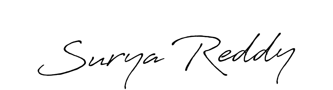 Use a signature maker to create a handwritten signature online. With this signature software, you can design (Antro_Vectra_Bolder) your own signature for name Surya Reddy. Surya Reddy signature style 7 images and pictures png