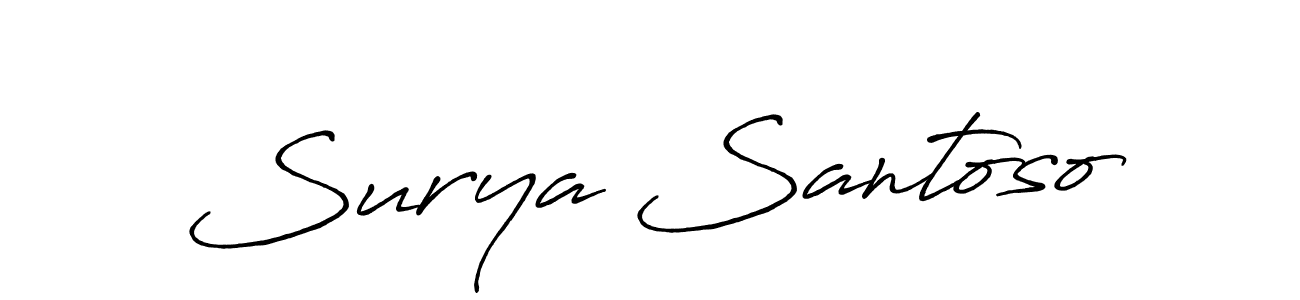 How to make Surya Santoso signature? Antro_Vectra_Bolder is a professional autograph style. Create handwritten signature for Surya Santoso name. Surya Santoso signature style 7 images and pictures png
