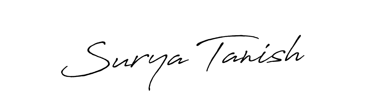 Design your own signature with our free online signature maker. With this signature software, you can create a handwritten (Antro_Vectra_Bolder) signature for name Surya Tanish. Surya Tanish signature style 7 images and pictures png