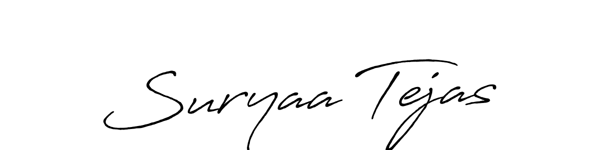 Make a beautiful signature design for name Suryaa Tejas. Use this online signature maker to create a handwritten signature for free. Suryaa Tejas signature style 7 images and pictures png