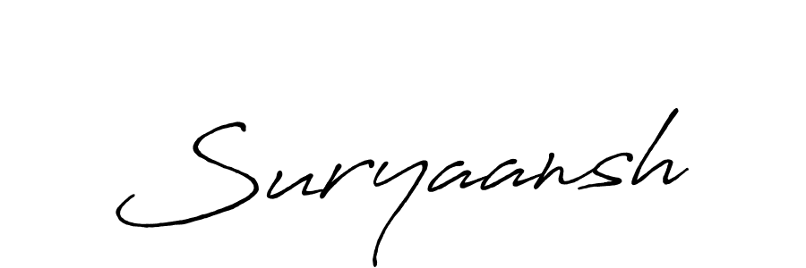 How to make Suryaansh signature? Antro_Vectra_Bolder is a professional autograph style. Create handwritten signature for Suryaansh name. Suryaansh signature style 7 images and pictures png