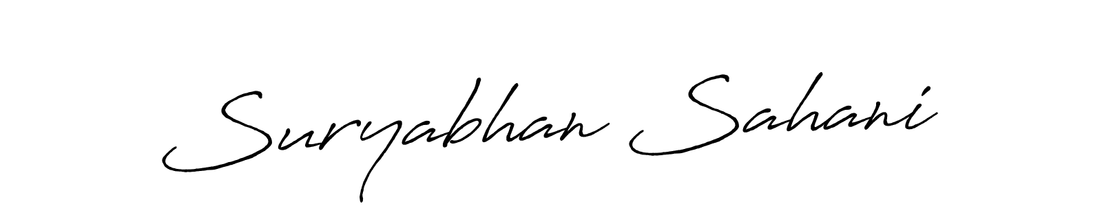 You should practise on your own different ways (Antro_Vectra_Bolder) to write your name (Suryabhan Sahani) in signature. don't let someone else do it for you. Suryabhan Sahani signature style 7 images and pictures png