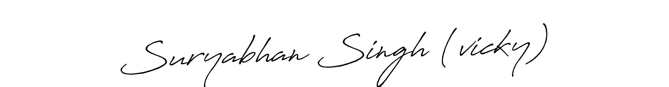 Suryabhan Singh (vicky) stylish signature style. Best Handwritten Sign (Antro_Vectra_Bolder) for my name. Handwritten Signature Collection Ideas for my name Suryabhan Singh (vicky). Suryabhan Singh (vicky) signature style 7 images and pictures png