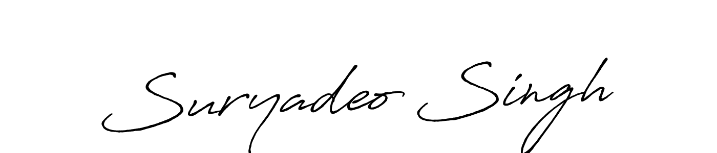 Design your own signature with our free online signature maker. With this signature software, you can create a handwritten (Antro_Vectra_Bolder) signature for name Suryadeo Singh. Suryadeo Singh signature style 7 images and pictures png