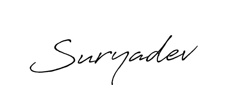 Also we have Suryadev name is the best signature style. Create professional handwritten signature collection using Antro_Vectra_Bolder autograph style. Suryadev signature style 7 images and pictures png