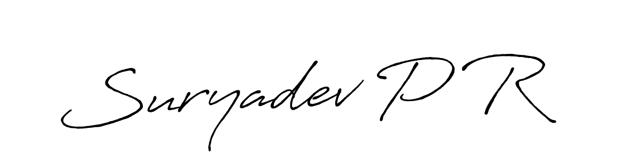 You should practise on your own different ways (Antro_Vectra_Bolder) to write your name (Suryadev P R) in signature. don't let someone else do it for you. Suryadev P R signature style 7 images and pictures png