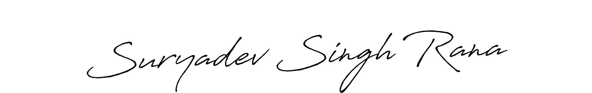 Make a beautiful signature design for name Suryadev Singh Rana. With this signature (Antro_Vectra_Bolder) style, you can create a handwritten signature for free. Suryadev Singh Rana signature style 7 images and pictures png