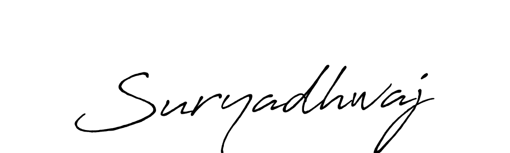 Use a signature maker to create a handwritten signature online. With this signature software, you can design (Antro_Vectra_Bolder) your own signature for name Suryadhwaj. Suryadhwaj signature style 7 images and pictures png