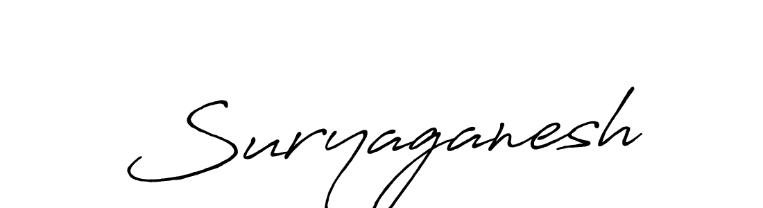 How to make Suryaganesh signature? Antro_Vectra_Bolder is a professional autograph style. Create handwritten signature for Suryaganesh name. Suryaganesh signature style 7 images and pictures png