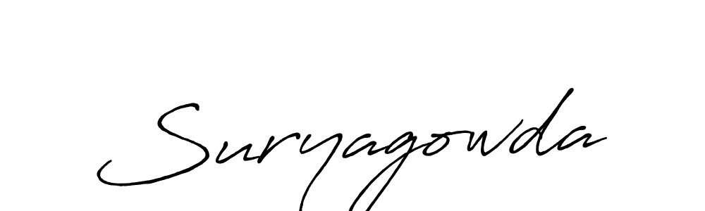 How to make Suryagowda name signature. Use Antro_Vectra_Bolder style for creating short signs online. This is the latest handwritten sign. Suryagowda signature style 7 images and pictures png