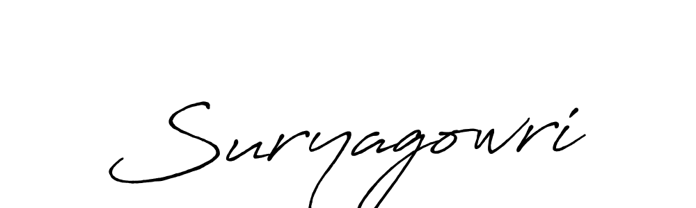 Use a signature maker to create a handwritten signature online. With this signature software, you can design (Antro_Vectra_Bolder) your own signature for name Suryagowri. Suryagowri signature style 7 images and pictures png