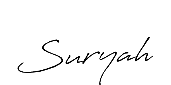 if you are searching for the best signature style for your name Suryah. so please give up your signature search. here we have designed multiple signature styles  using Antro_Vectra_Bolder. Suryah signature style 7 images and pictures png