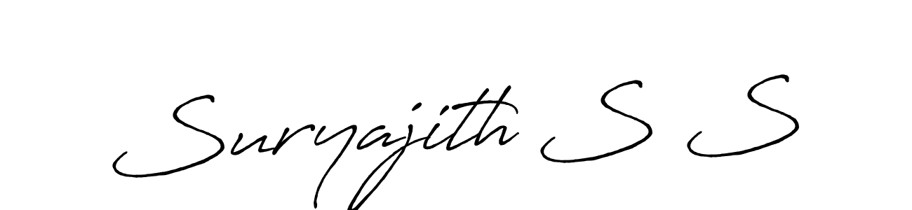 It looks lik you need a new signature style for name Suryajith S S. Design unique handwritten (Antro_Vectra_Bolder) signature with our free signature maker in just a few clicks. Suryajith S S signature style 7 images and pictures png