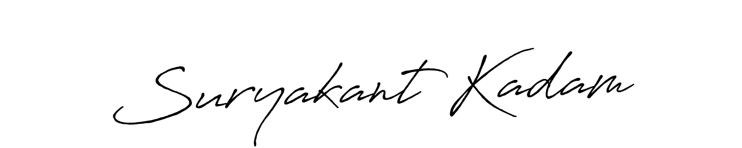 How to make Suryakant Kadam name signature. Use Antro_Vectra_Bolder style for creating short signs online. This is the latest handwritten sign. Suryakant Kadam signature style 7 images and pictures png
