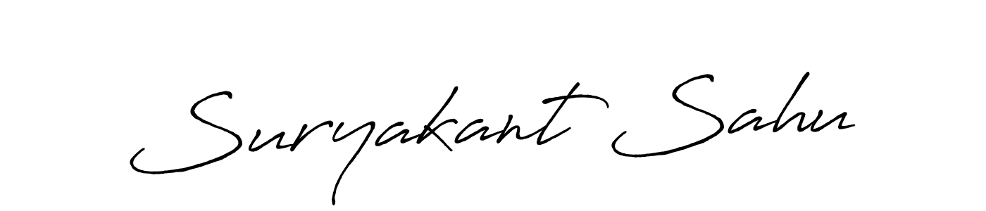 Make a beautiful signature design for name Suryakant Sahu. With this signature (Antro_Vectra_Bolder) style, you can create a handwritten signature for free. Suryakant Sahu signature style 7 images and pictures png