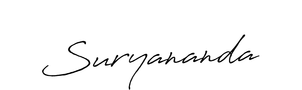 Also we have Suryananda name is the best signature style. Create professional handwritten signature collection using Antro_Vectra_Bolder autograph style. Suryananda signature style 7 images and pictures png