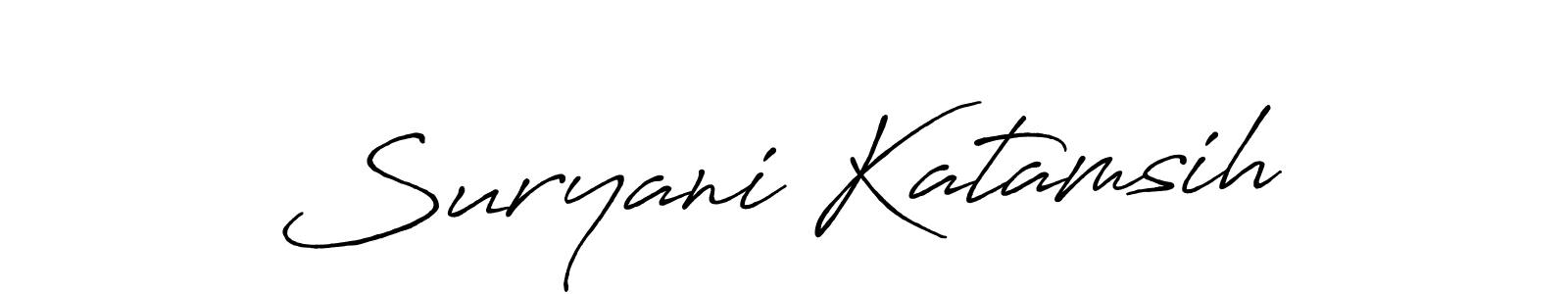 How to Draw Suryani Katamsih signature style? Antro_Vectra_Bolder is a latest design signature styles for name Suryani Katamsih. Suryani Katamsih signature style 7 images and pictures png
