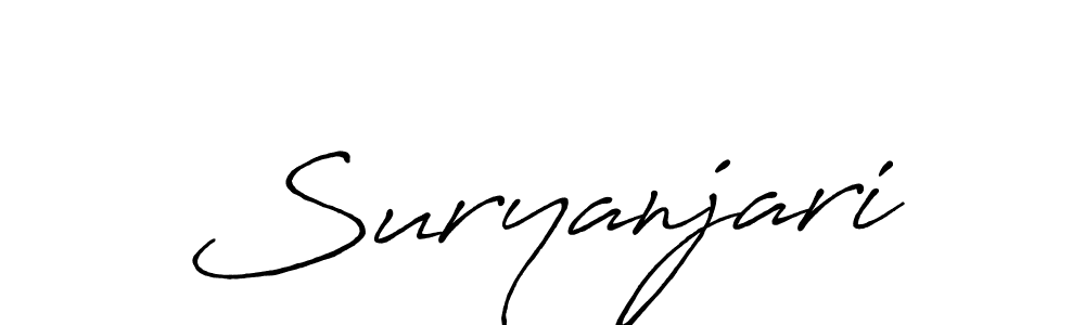 Make a beautiful signature design for name Suryanjari. Use this online signature maker to create a handwritten signature for free. Suryanjari signature style 7 images and pictures png