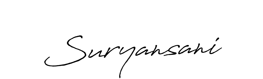 Also we have Suryansani name is the best signature style. Create professional handwritten signature collection using Antro_Vectra_Bolder autograph style. Suryansani signature style 7 images and pictures png