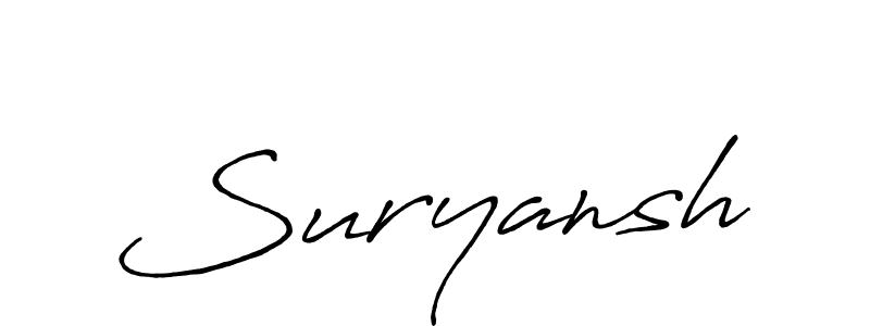 It looks lik you need a new signature style for name Suryansh. Design unique handwritten (Antro_Vectra_Bolder) signature with our free signature maker in just a few clicks. Suryansh signature style 7 images and pictures png