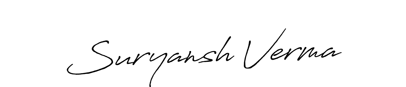 Also we have Suryansh Verma name is the best signature style. Create professional handwritten signature collection using Antro_Vectra_Bolder autograph style. Suryansh Verma signature style 7 images and pictures png