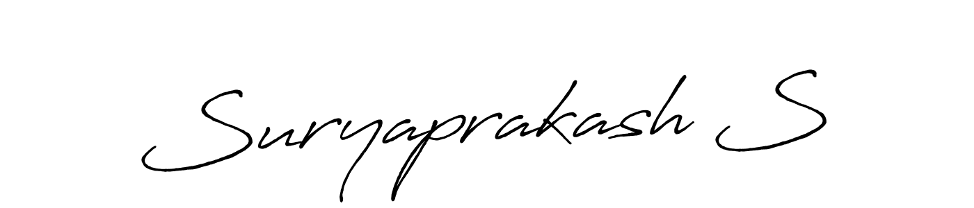 How to make Suryaprakash S signature? Antro_Vectra_Bolder is a professional autograph style. Create handwritten signature for Suryaprakash S name. Suryaprakash S signature style 7 images and pictures png