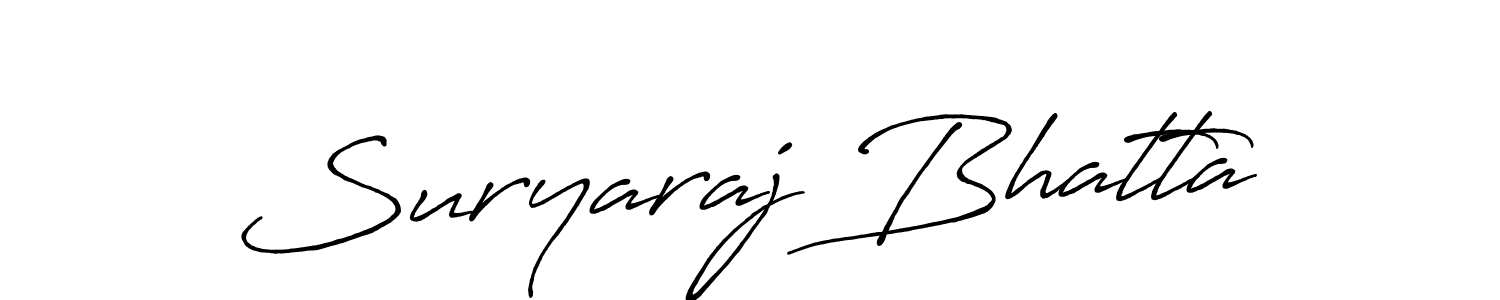 Suryaraj Bhatta stylish signature style. Best Handwritten Sign (Antro_Vectra_Bolder) for my name. Handwritten Signature Collection Ideas for my name Suryaraj Bhatta. Suryaraj Bhatta signature style 7 images and pictures png