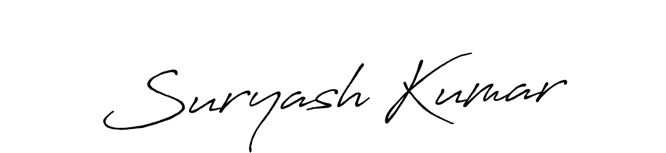 Antro_Vectra_Bolder is a professional signature style that is perfect for those who want to add a touch of class to their signature. It is also a great choice for those who want to make their signature more unique. Get Suryash Kumar name to fancy signature for free. Suryash Kumar signature style 7 images and pictures png